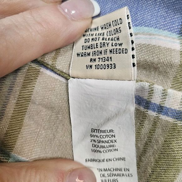 LL Bean Size 20 Khaki Southport Favorite Fit Cargo Flannel Lined Pants 296901 - Picture 7 of 7